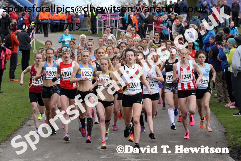 Senior womens English National 6 Stage Road Relay, 2016 English National 12 and 6 Stage Road Relays, Sutton Coldfield, Birmingham. Photo: David T. Hewitson/Sports for All Pics